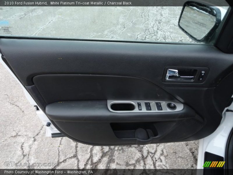 White Platinum Tri-coat Metallic / Charcoal Black 2010 Ford Fusion Hybrid