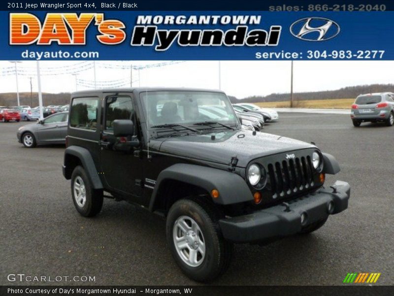 Black / Black 2011 Jeep Wrangler Sport 4x4