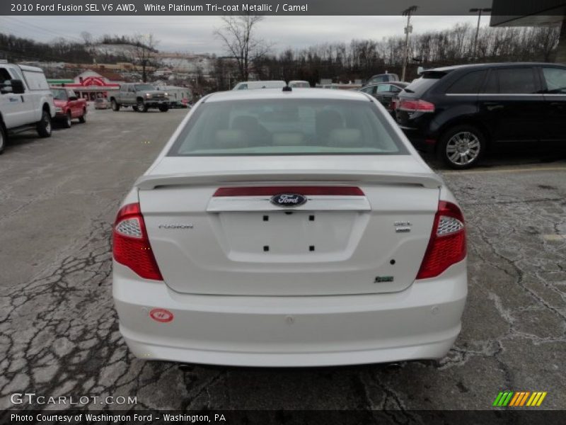 White Platinum Tri-coat Metallic / Camel 2010 Ford Fusion SEL V6 AWD