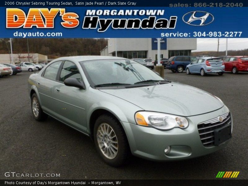 Satin Jade Pearl / Dark Slate Gray 2006 Chrysler Sebring Touring Sedan