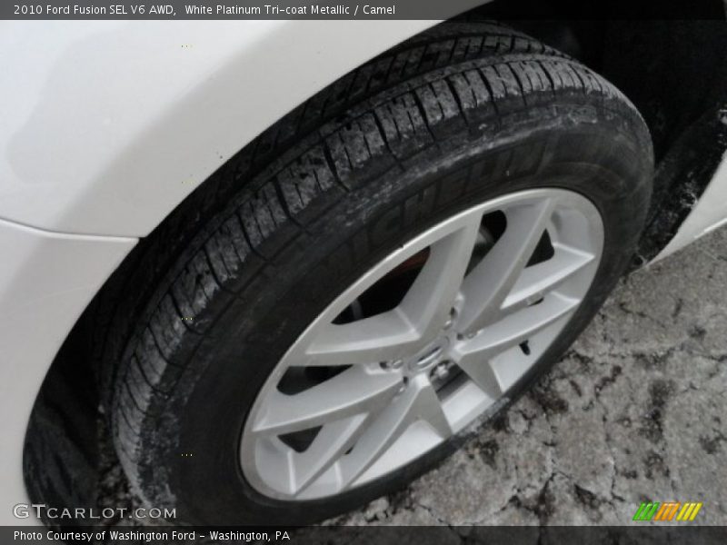 White Platinum Tri-coat Metallic / Camel 2010 Ford Fusion SEL V6 AWD