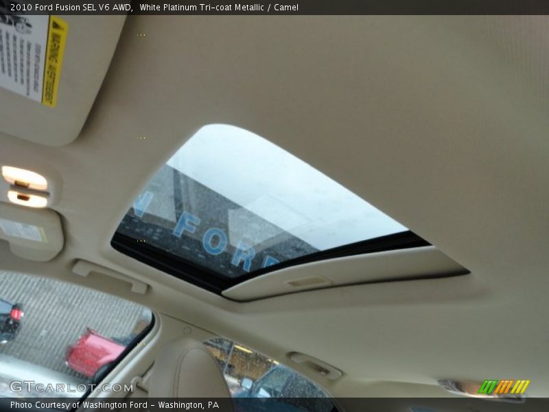 White Platinum Tri-coat Metallic / Camel 2010 Ford Fusion SEL V6 AWD