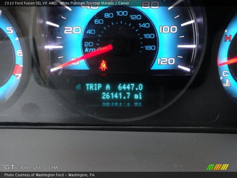 White Platinum Tri-coat Metallic / Camel 2010 Ford Fusion SEL V6 AWD