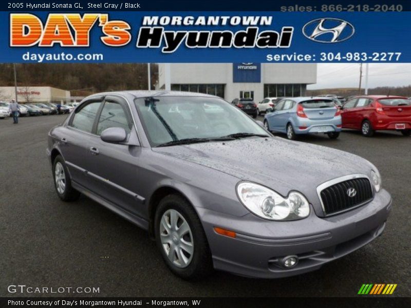 Steel Gray / Black 2005 Hyundai Sonata GL