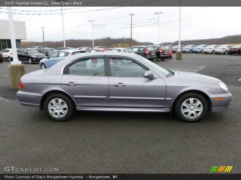 Steel Gray / Black 2005 Hyundai Sonata GL