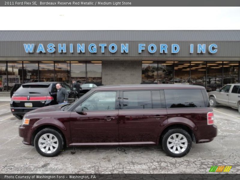 Bordeaux Reserve Red Metallic / Medium Light Stone 2011 Ford Flex SE