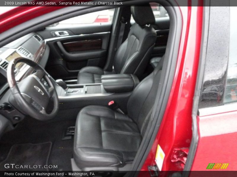 Sangria Red Metallic / Charcoal Black 2009 Lincoln MKS AWD Sedan