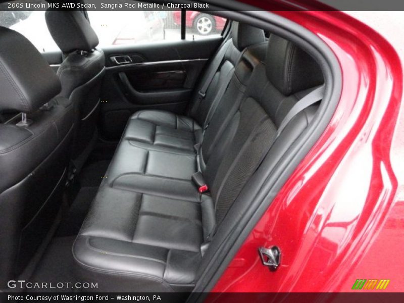Sangria Red Metallic / Charcoal Black 2009 Lincoln MKS AWD Sedan