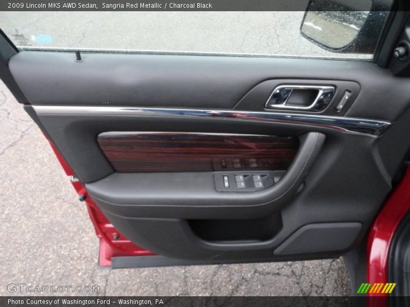 Sangria Red Metallic / Charcoal Black 2009 Lincoln MKS AWD Sedan