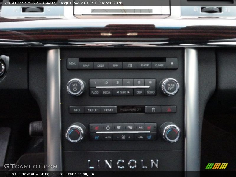 Sangria Red Metallic / Charcoal Black 2009 Lincoln MKS AWD Sedan