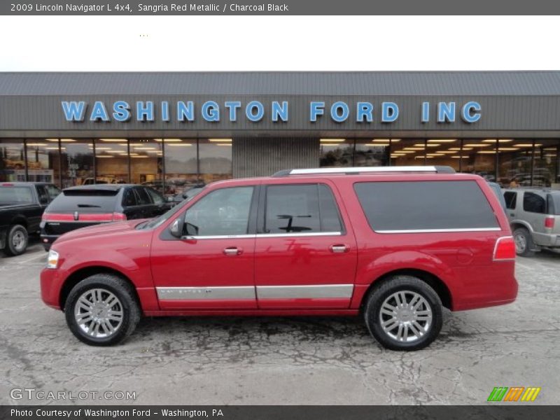 Sangria Red Metallic / Charcoal Black 2009 Lincoln Navigator L 4x4
