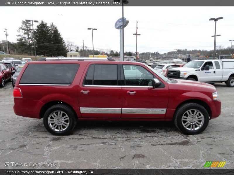 Sangria Red Metallic / Charcoal Black 2009 Lincoln Navigator L 4x4