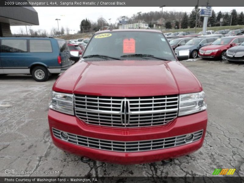 Sangria Red Metallic / Charcoal Black 2009 Lincoln Navigator L 4x4