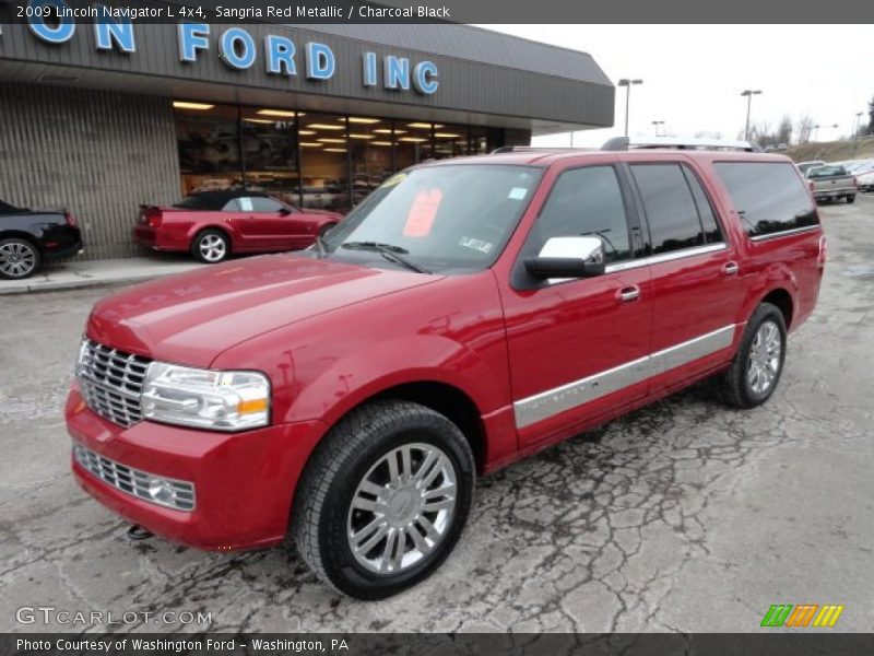 Sangria Red Metallic / Charcoal Black 2009 Lincoln Navigator L 4x4