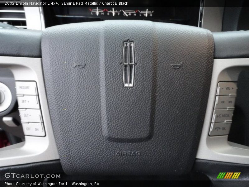 Sangria Red Metallic / Charcoal Black 2009 Lincoln Navigator L 4x4