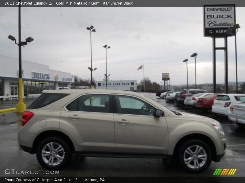 Gold Mist Metallic / Light Titanium/Jet Black 2011 Chevrolet Equinox LS