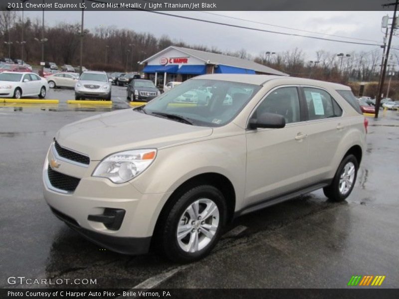 Gold Mist Metallic / Light Titanium/Jet Black 2011 Chevrolet Equinox LS