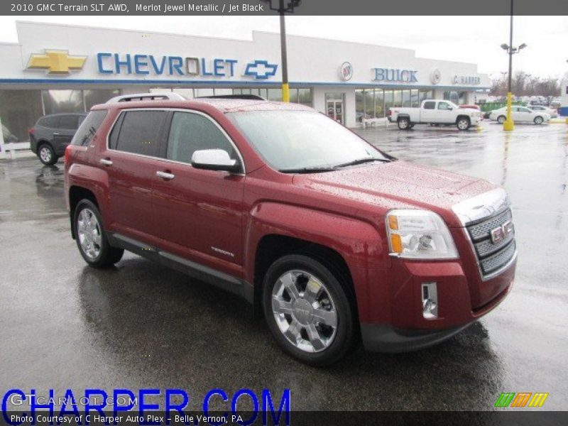 Merlot Jewel Metallic / Jet Black 2010 GMC Terrain SLT AWD