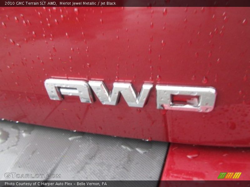 Merlot Jewel Metallic / Jet Black 2010 GMC Terrain SLT AWD
