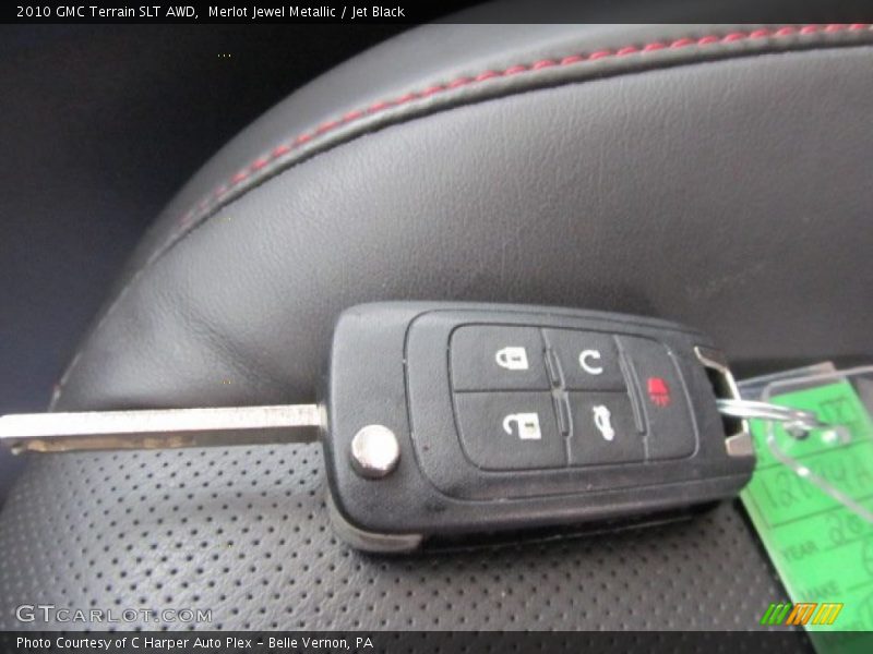Merlot Jewel Metallic / Jet Black 2010 GMC Terrain SLT AWD