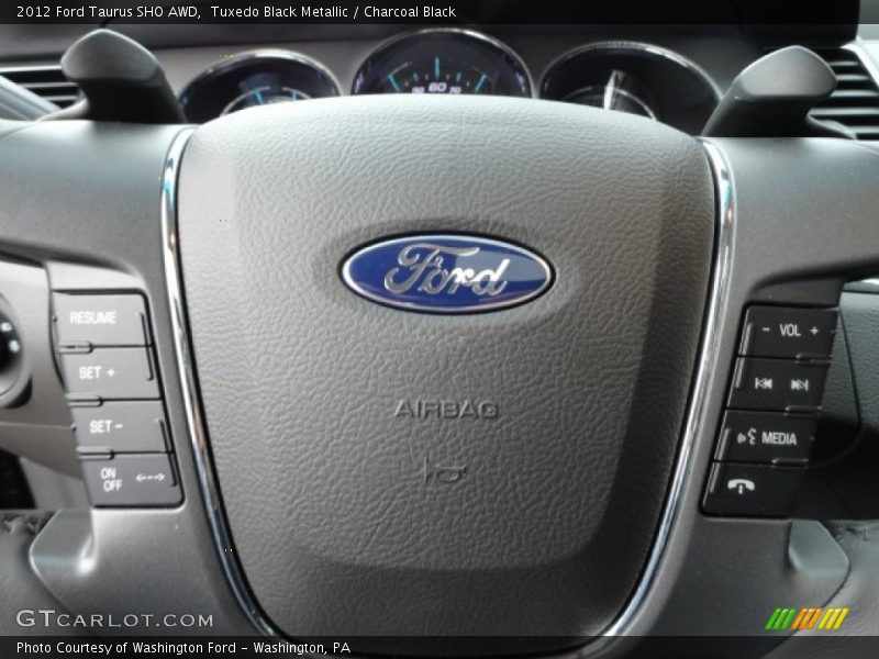 Tuxedo Black Metallic / Charcoal Black 2012 Ford Taurus SHO AWD