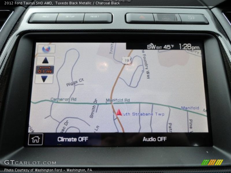 Navigation of 2012 Taurus SHO AWD