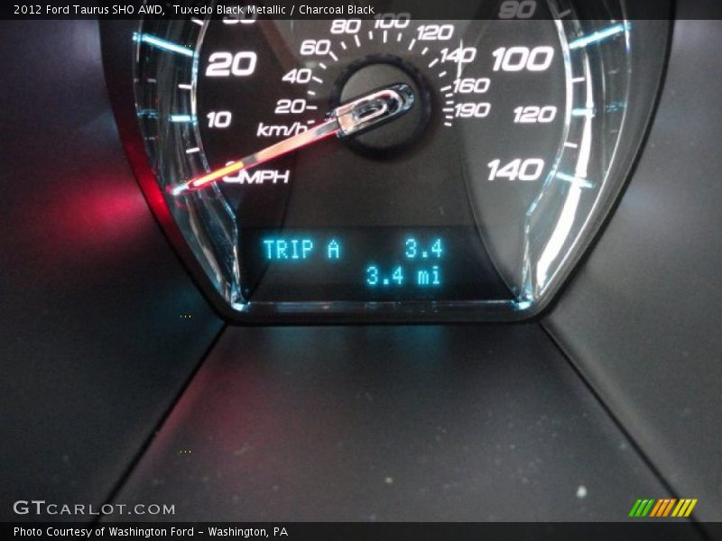 Tuxedo Black Metallic / Charcoal Black 2012 Ford Taurus SHO AWD