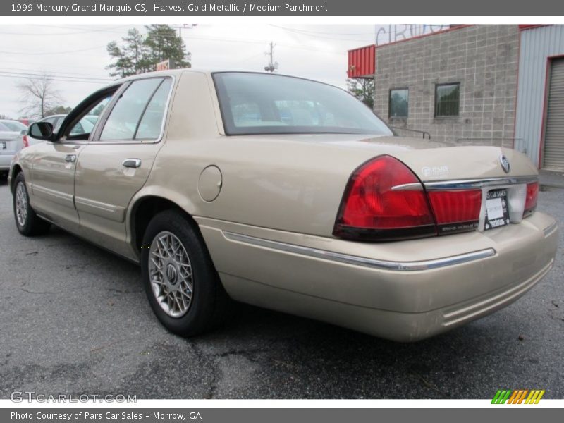 Harvest Gold Metallic / Medium Parchment 1999 Mercury Grand Marquis GS