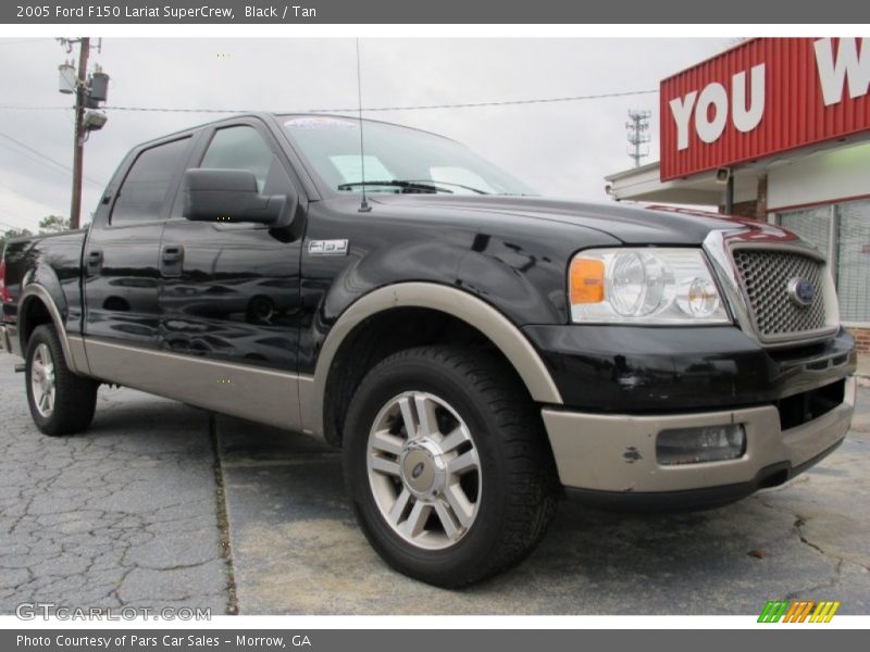 Black / Tan 2005 Ford F150 Lariat SuperCrew