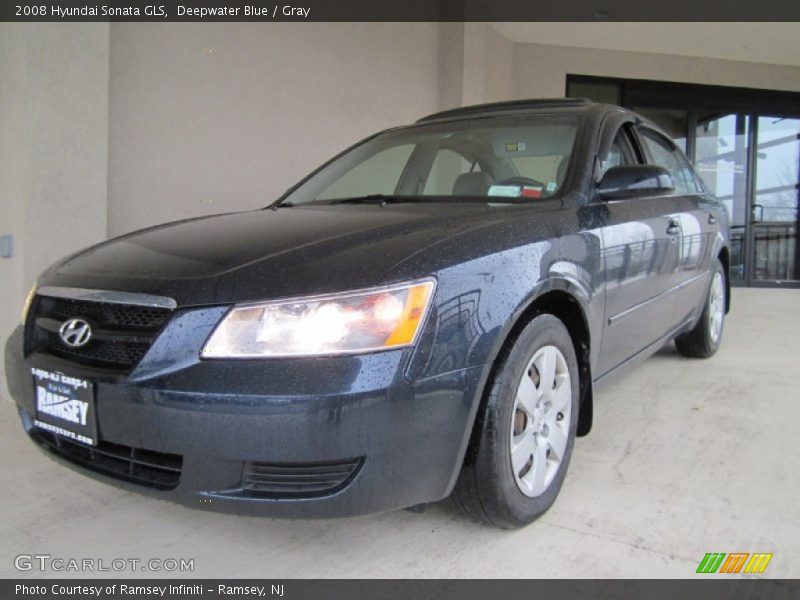 Deepwater Blue / Gray 2008 Hyundai Sonata GLS