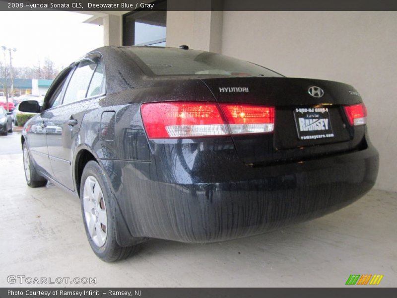 Deepwater Blue / Gray 2008 Hyundai Sonata GLS