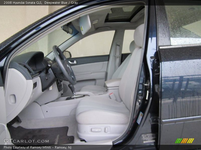 Deepwater Blue / Gray 2008 Hyundai Sonata GLS