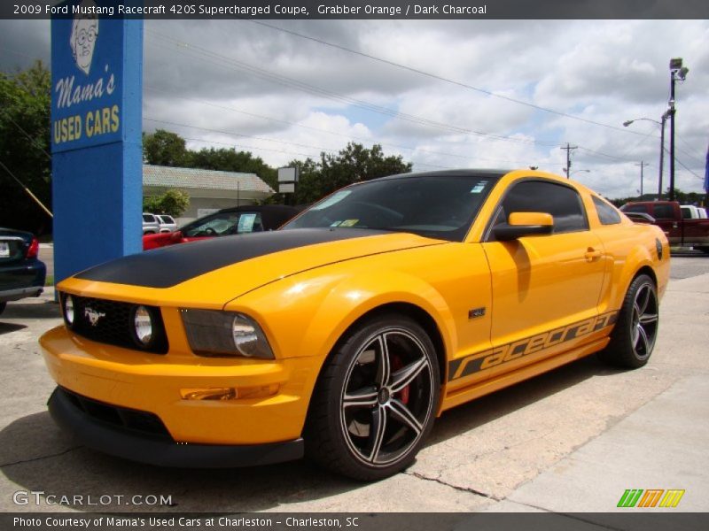 Grabber Orange / Dark Charcoal 2009 Ford Mustang Racecraft 420S Supercharged Coupe