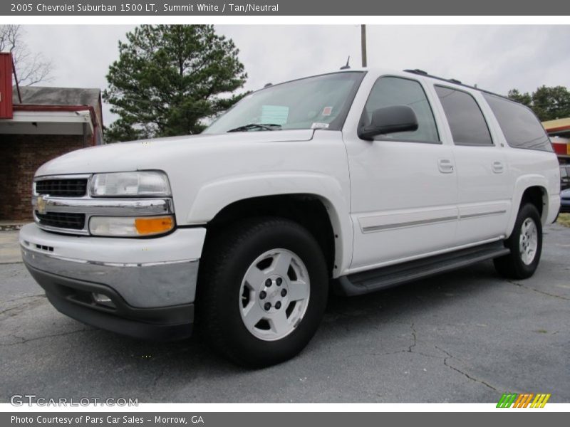 Summit White / Tan/Neutral 2005 Chevrolet Suburban 1500 LT