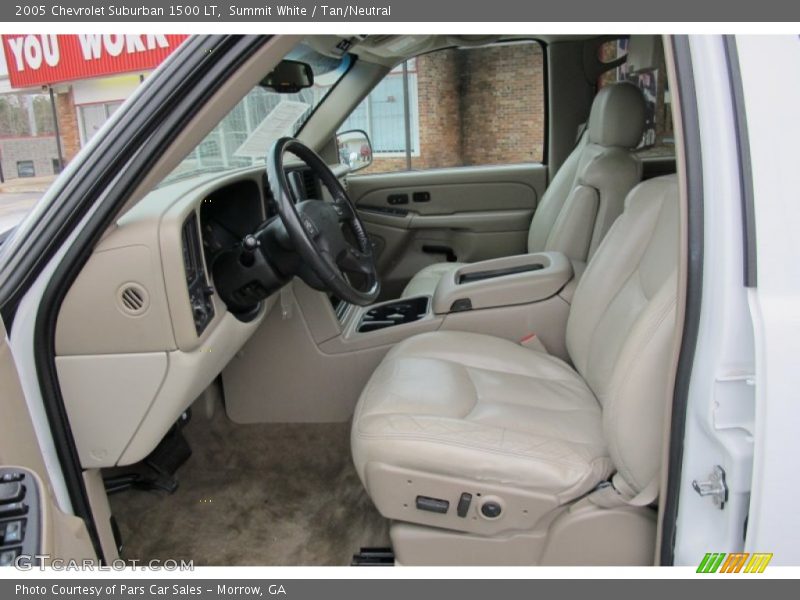 Summit White / Tan/Neutral 2005 Chevrolet Suburban 1500 LT