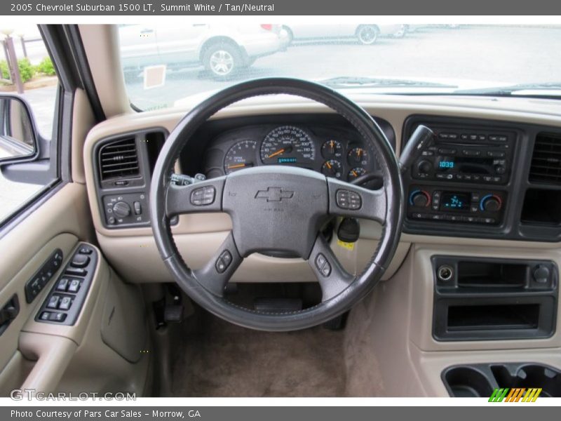 Summit White / Tan/Neutral 2005 Chevrolet Suburban 1500 LT