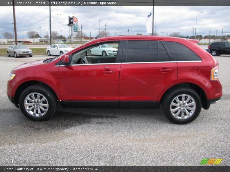 Red Candy Metallic / Medium Light Stone 2010 Ford Edge Limited
