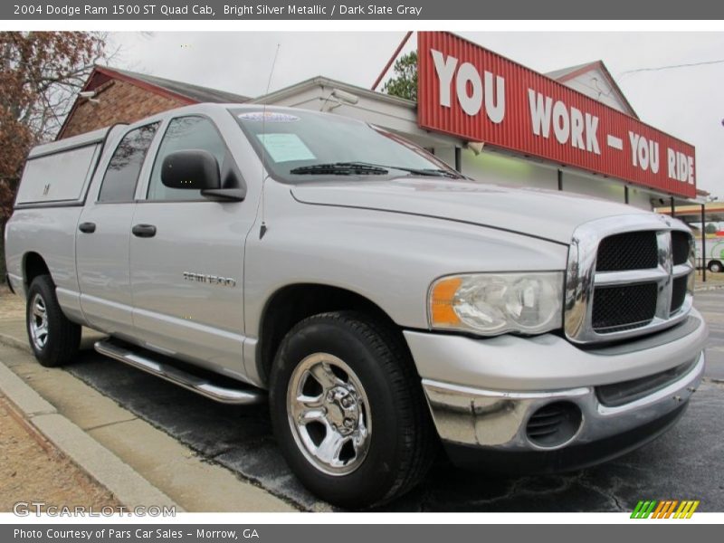 Bright Silver Metallic / Dark Slate Gray 2004 Dodge Ram 1500 ST Quad Cab