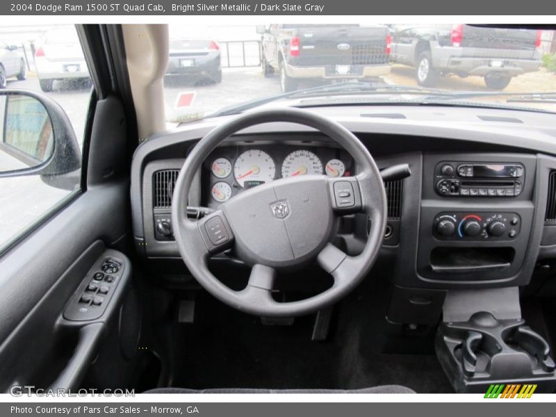Bright Silver Metallic / Dark Slate Gray 2004 Dodge Ram 1500 ST Quad Cab