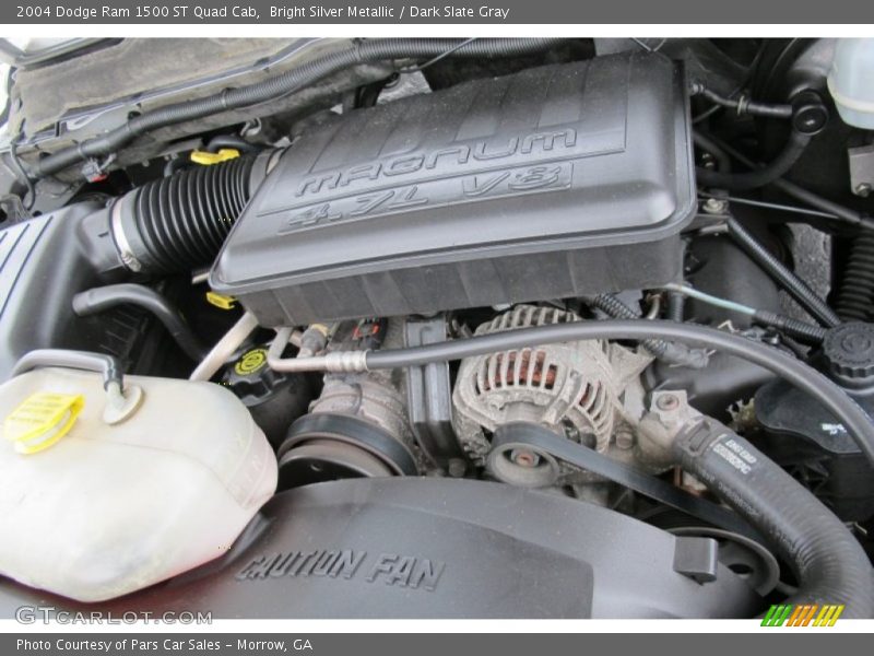 Bright Silver Metallic / Dark Slate Gray 2004 Dodge Ram 1500 ST Quad Cab