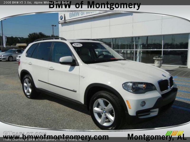 Alpine White / Sand Beige 2008 BMW X5 3.0si