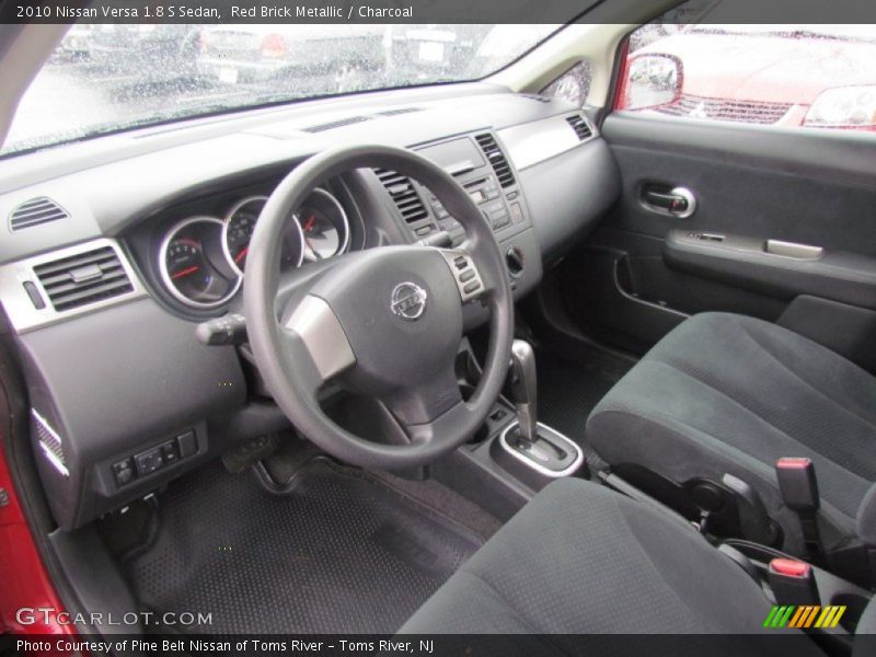 Charcoal Interior - 2010 Versa 1.8 S Sedan 