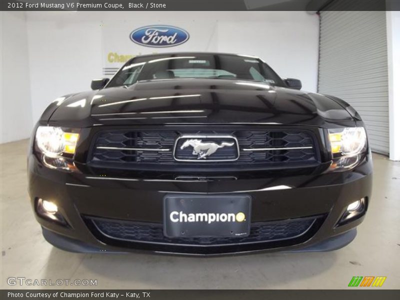 Black / Stone 2012 Ford Mustang V6 Premium Coupe