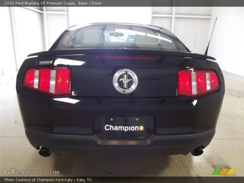 Black / Stone 2012 Ford Mustang V6 Premium Coupe