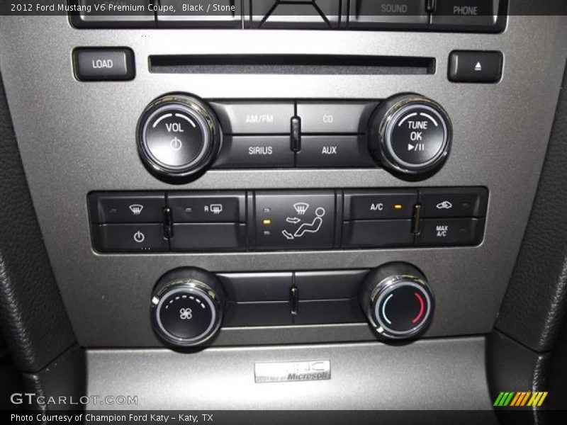 Controls of 2012 Mustang V6 Premium Coupe