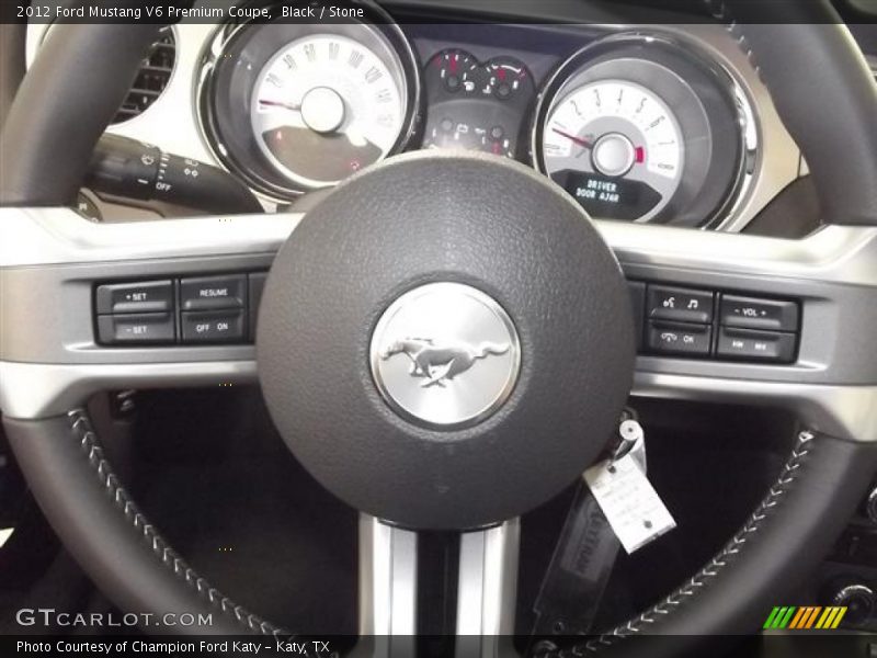 Black / Stone 2012 Ford Mustang V6 Premium Coupe