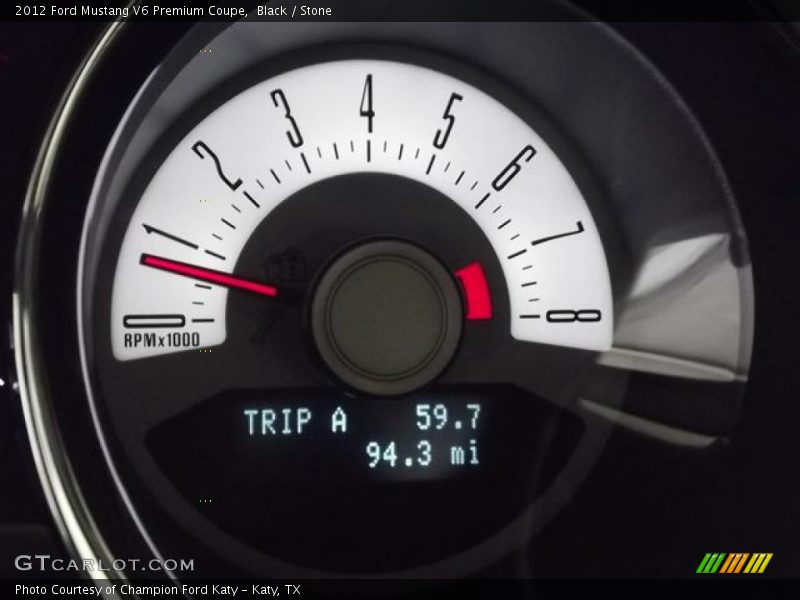 Black / Stone 2012 Ford Mustang V6 Premium Coupe