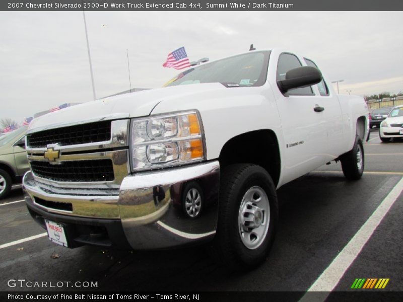 Summit White / Dark Titanium 2007 Chevrolet Silverado 2500HD Work Truck Extended Cab 4x4
