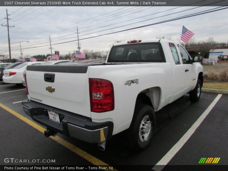 Summit White / Dark Titanium 2007 Chevrolet Silverado 2500HD Work Truck Extended Cab 4x4