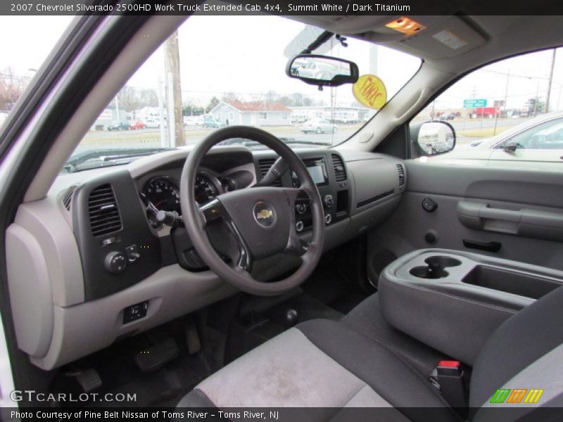 Summit White / Dark Titanium 2007 Chevrolet Silverado 2500HD Work Truck Extended Cab 4x4